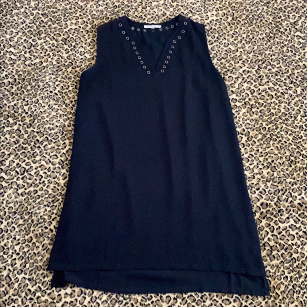 JOY JOY black crepe shift dress